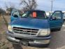 1997 TEAL /GREY Ford F-150 SuperCab Long Bed 2WD (1FTDX1765VK) with an 4.6L V8 SOHC 16V engine, AUTOMATIC transmission, located at 2425 Franklin Ave., Waco, TX, 76701, (254) 753-6661, 31.540359, -97.148682 - GOOD WORK TRUCK, NOT FANCY, TOOLBOX, BEDLINER, PAINT NOT PERFECT, CLEAN TITLE. - Photo#0